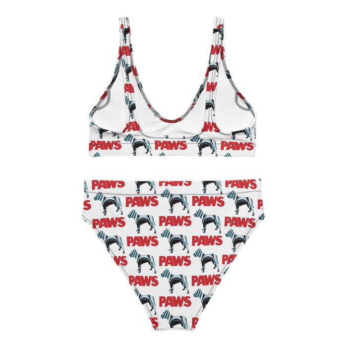 "PAWS" high-waisted bikini