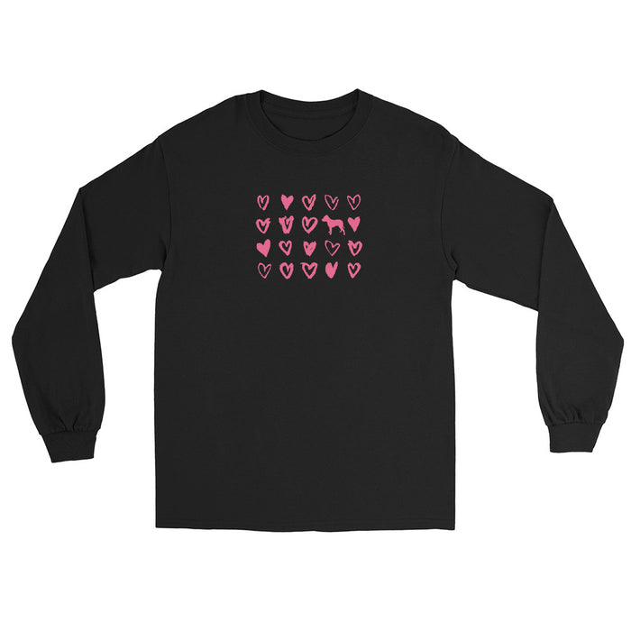 Pink Hearts Long Sleeve Shirt