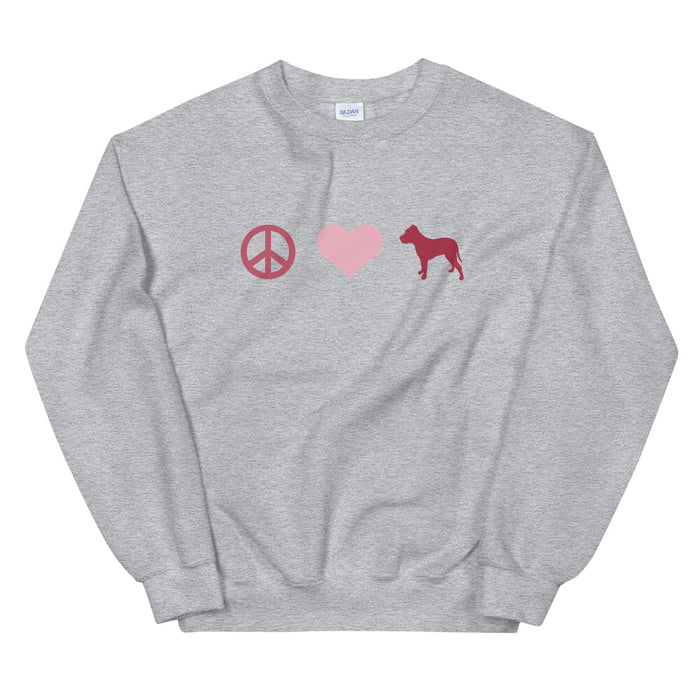 Peace, Love & Pittie Sweatshirt