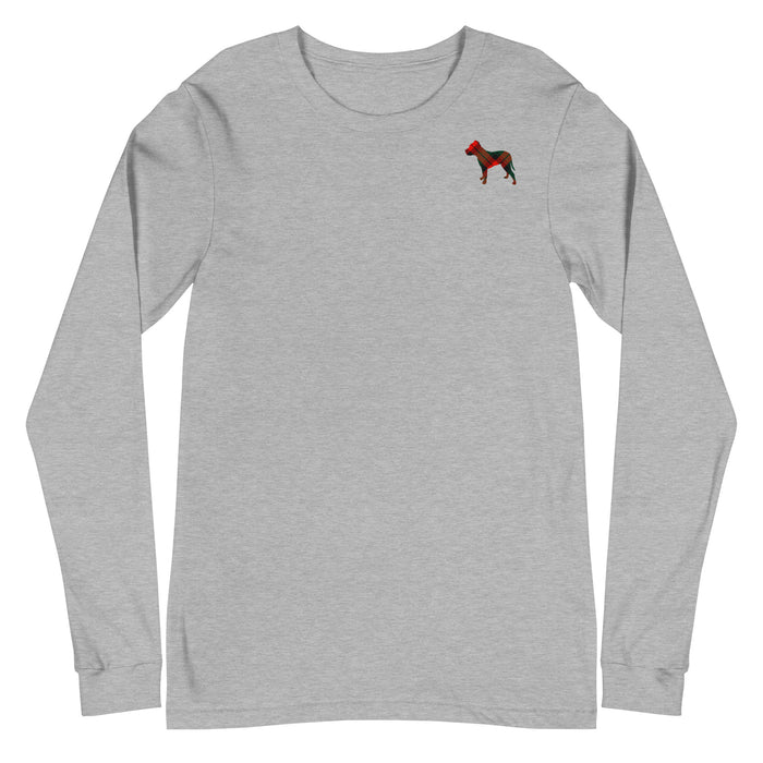 "Plaid Pittie" Long Sleeve Tee