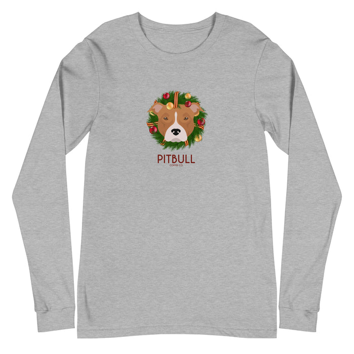 "Pittie Wreath" Long Sleeve Tee