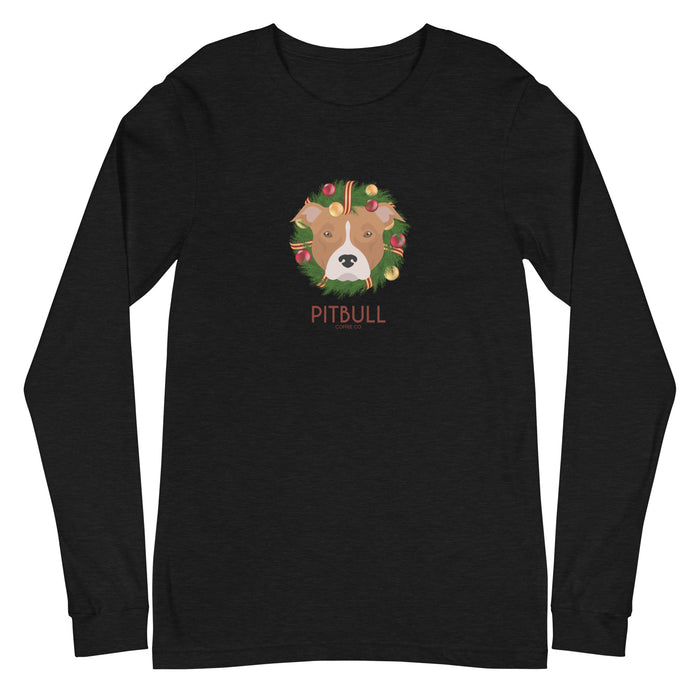 "Pittie Wreath" Long Sleeve Tee