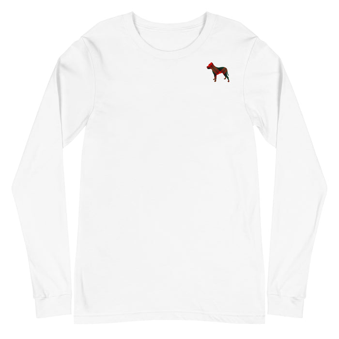 "Plaid Pittie" Long Sleeve Tee