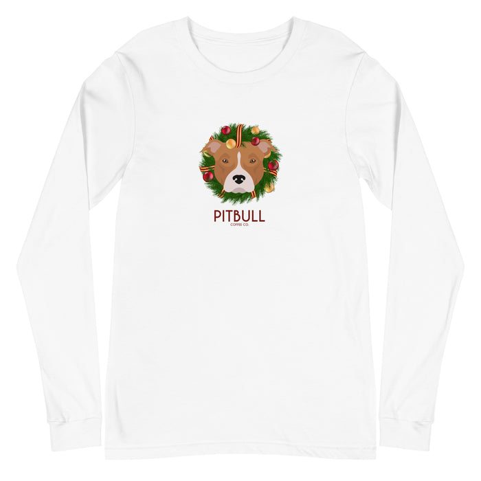 "Pittie Wreath" Long Sleeve Tee